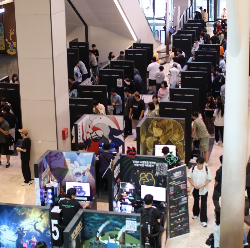 'GXG 2024' 현장 '인디크래프트 2024' 시연 부스.