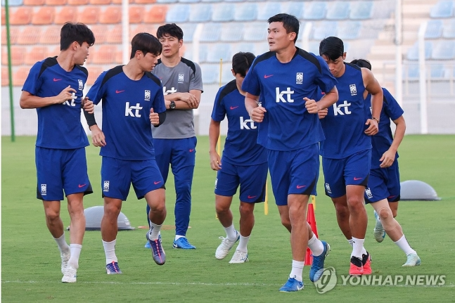 '오만전 반드시 승리' 홍명보호, 의욕적인 태극전사들...전투적인 분위기 연출