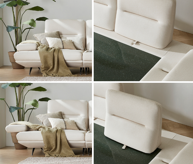 현대돌침대, ‘디바노비앙코 패브릭 스윙 소파’ 3인·4인 총 2종 새롭게 출시