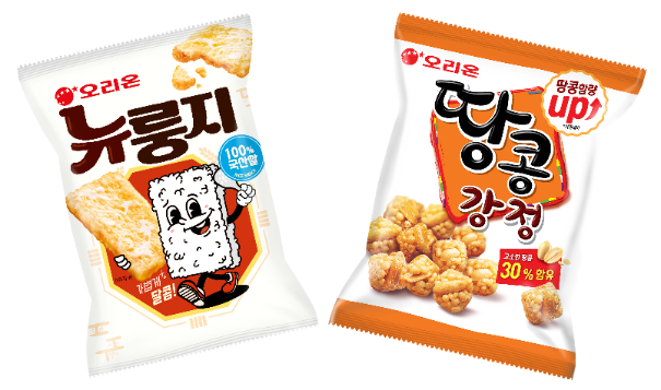오리온 ‘뉴룽지’, ‘땅콩강정’ 제품 이미지