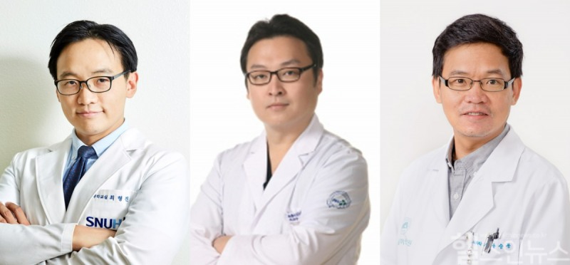 (왼쪽부터) 기초의학상 수상자 서울대학교 의과대학 최형진 교수, 임상의학상 수상자 부산대학교 의과대학 목정하 교수, 중개의학상 수상자 울산대학교 의과대학 윤승용 교수 (한국화이자제약 제공)