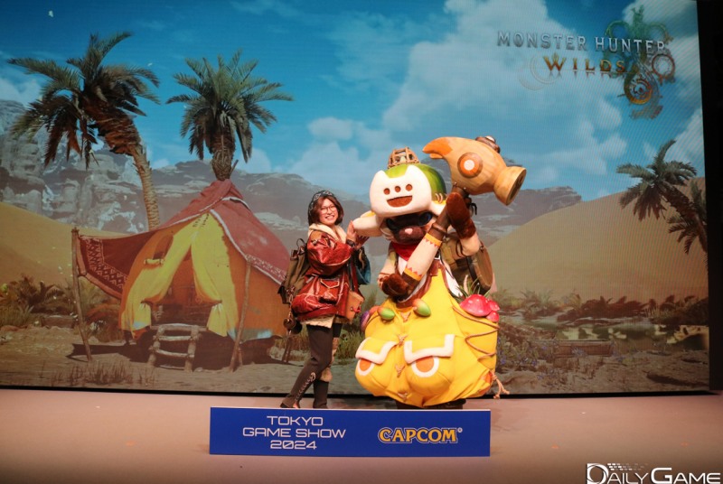 캡콤의 야심작 '몬스터 헌터 와일즈' 캐릭터 '알마'와 '아이루'도 무대에 올랐습니다.