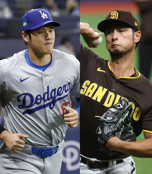 타르빗슈 유(오른쪽)와 오타니 쇼헤이