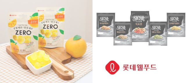 (왼쪽부터) 롯데웰푸드 '제로','식사이론' 제품 이미지. 그래픽=최효경기자