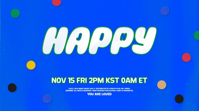 방탄소년단 진, 내달 15일 솔로 앨범 ‘Happy’ 발매…밴드 사운드 기반 총 6곡 수록