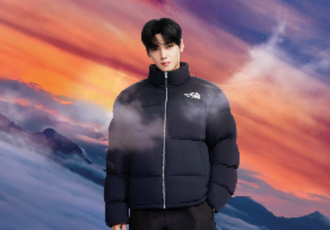 ‘클라우드 눕시 재킷’을 착용한 노스페이스 홍보대사 차은우