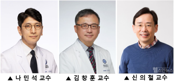 (왼쪽부터) 나민석, 김창훈 세브란스병원 이비인후과 교수와 신의철 카이스트 의과학대학원 신의철 교수 (세브란스병원 제공)