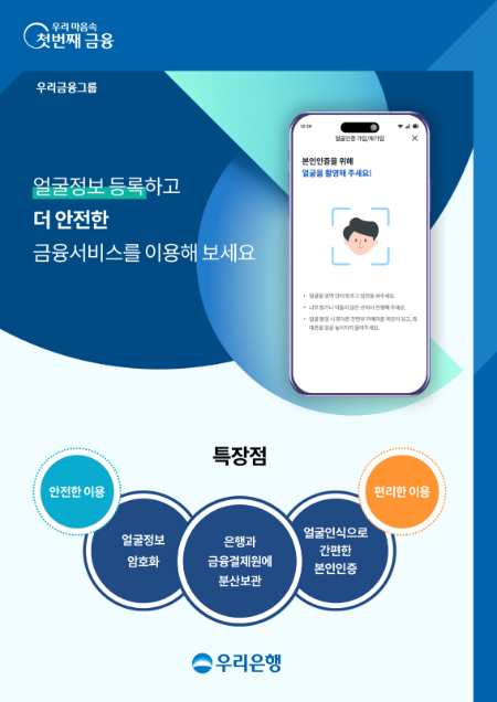 우리은행, WON뱅킹 ‘얼굴인증 서비스’ 선봬