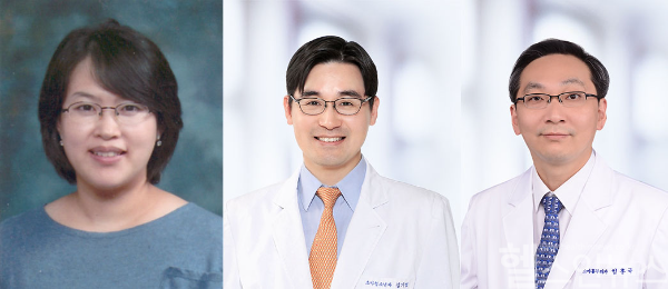 (왼쪽부터) 의생명연구원 김소영 연구교수, 소아청소년과 김기범 교수, 소아흉부외과 임홍국 교수 (서울대병원 제공)