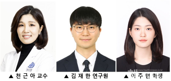 (왼쪽부터) 천근아 세브란스병원 소아정신과 교수, 김재한 연세대 의과대학 연구원, 이주현 학생 (세브란스병원 제공)