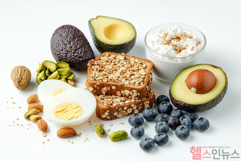 단백질과 식이 섬유, 좋은 지방이 포함된 아침 식사는 혈당이 급격하게 오르지 않게 조절해주며 점심 과식을 막는다. (AI생성이미지)