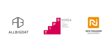 올빅뎃, 팁스, 뉴패러다임인베스트먼트 로고