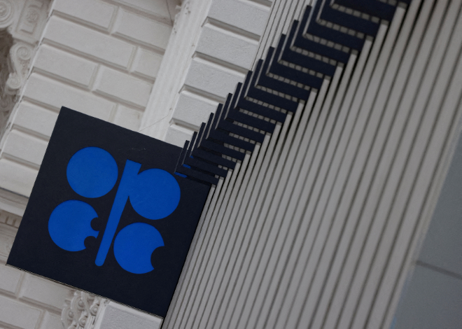 오스트리아 비엔나에 있는 석유수출국기구(OPEC) 본부 밖에 있는 로고의 모습. 사진=연합뉴스/로이터