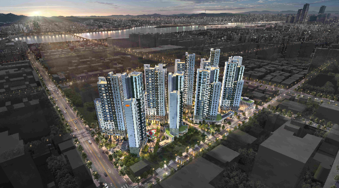 e편한세상 당산 리버파크 단지 조감도. ⓒ DL이앤씨