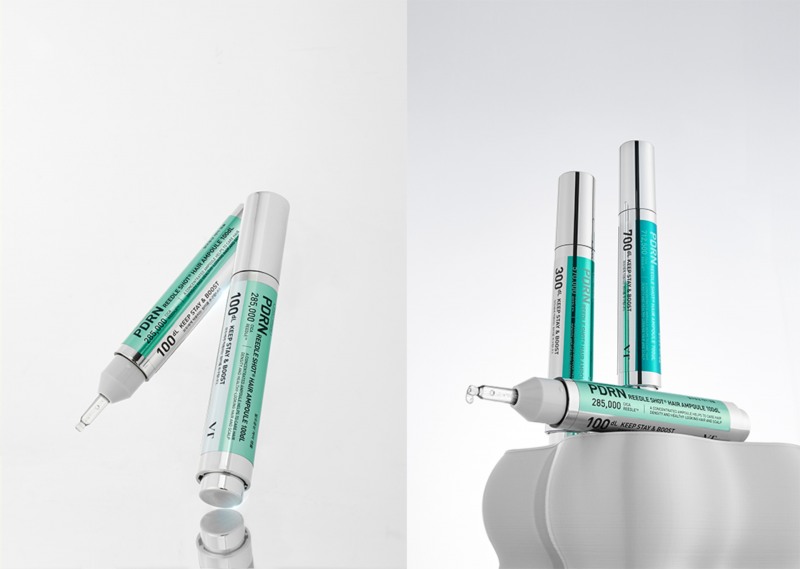 CJ온스타일이 브이티와 손잡고 직접 기획해 선보인 PDRN 리들샷 헤어앰플 3종 (CJ온스타일 제공)