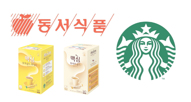 동서식품, 스타벅스 각 사 관련 이미지.=최효경 기자