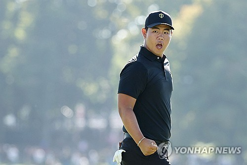 김주형의 버디 세리머니.