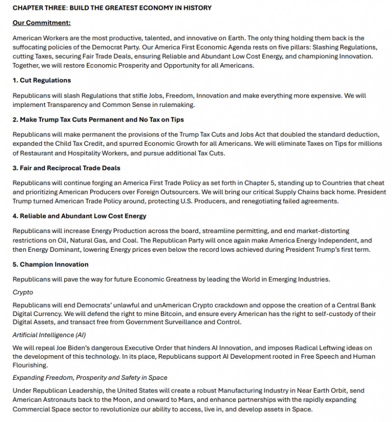 자료: 역사상 가장 위대한 경제를 건설하겠다는 트럼프, 출처: 도널드트럼프닷컴