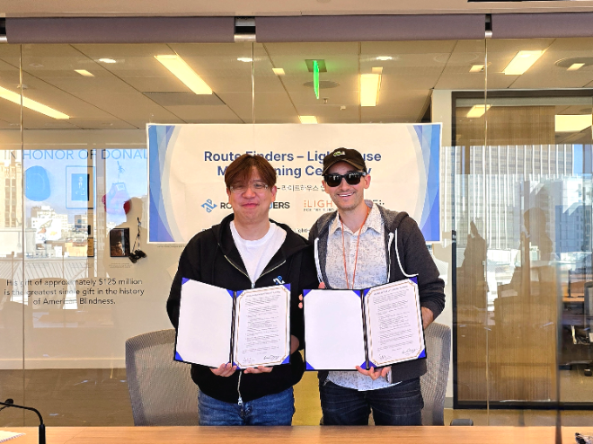 루트파인더즈, 미국 시각장애인 협회 ‘LightHouse’와 글로벌 시각장애인 서비스 MOU 체결