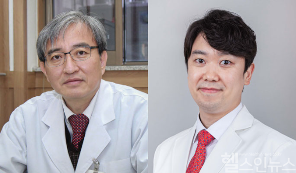 (왼쪽부터) 조명래, 송석균 대구가톨릭대학교병원 정형외과 교수 (대구가톨릭대학교병원 제공)