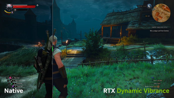 RTX 다이내믹 바이브런스로 향상된 시각적 선명도