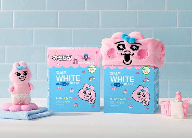 유한킴벌리, 1020 눈길 끌 ‘화이트 X 빤쮸토끼’ 콜라보 생리대 출시