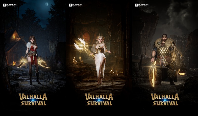 '발할라 서바이벌' 3명의 캐릭터(제공=라이온하트 스튜디오).