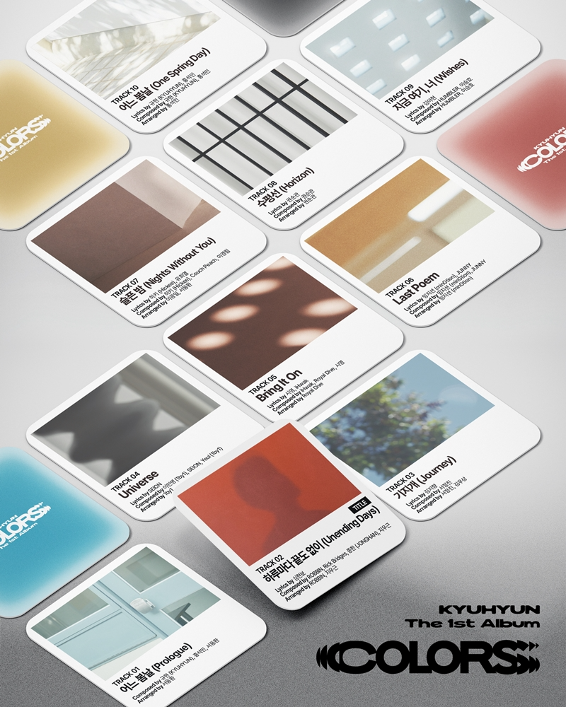 규현, 정규 앨범 ‘COLORS’ 트랙리스트 공개…자작곡으로 시작과 끝 장식