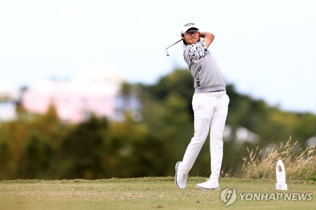 김성현의 2라운드 경기 모습