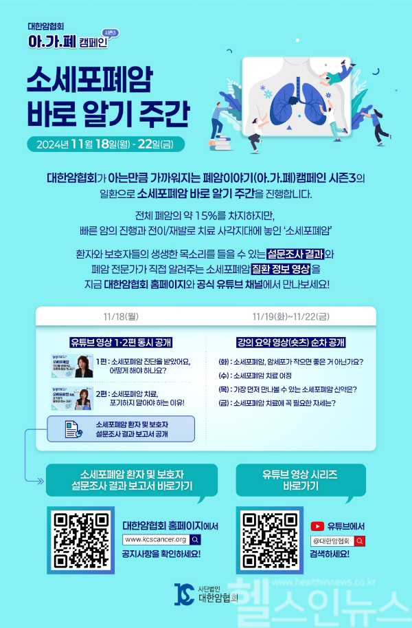 소세포폐암 바로 알기 주간 홍보 이미지 (대한암협회 제공)