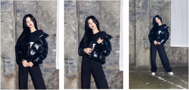 예지의 캘빈클라인 패딩 코디 (itzy 인스타그램 제공)