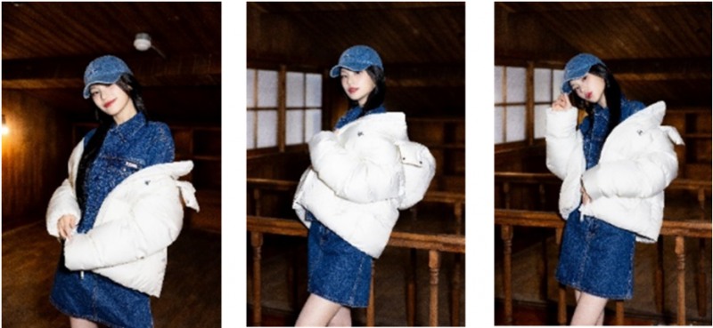 예지의 캘빈클라인 패딩 코디 (itzy 인스타그램 제공)