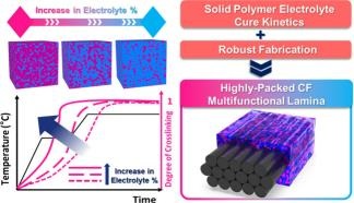 고체 폴리머 전해질의 경화 동역학 분석 및 탄소섬유 복합재료 구조 배터리로의 적용 개요도