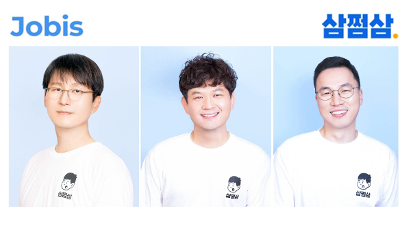 왼쪽부터 신임 백주석 대표, 정용수 대표, 김범섭 CGO>