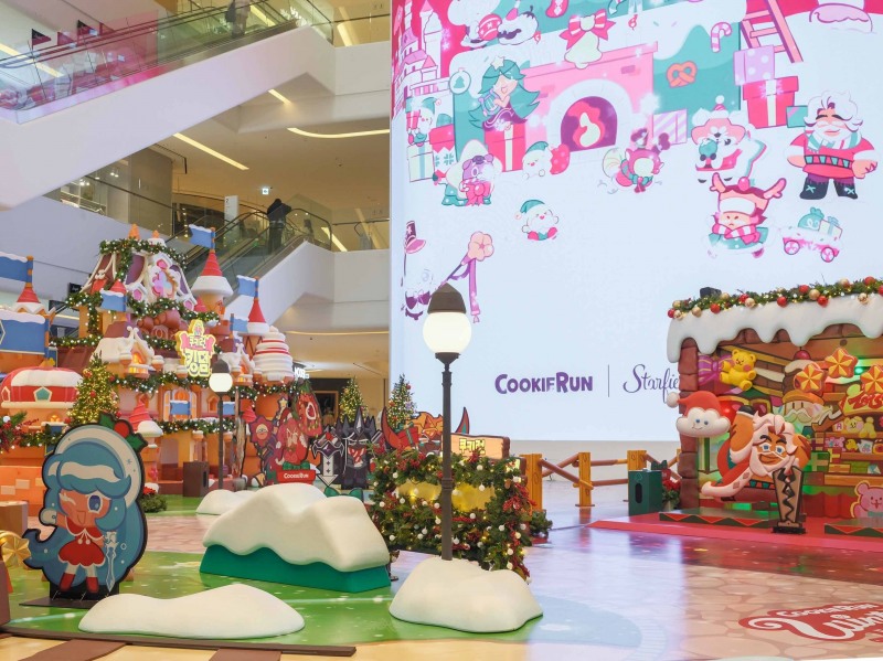 스타필드 수원서 '쿠키런 윈터페스타' 팝업 스토어가 운영 중이다. 사진 제공 : 데브시스터즈