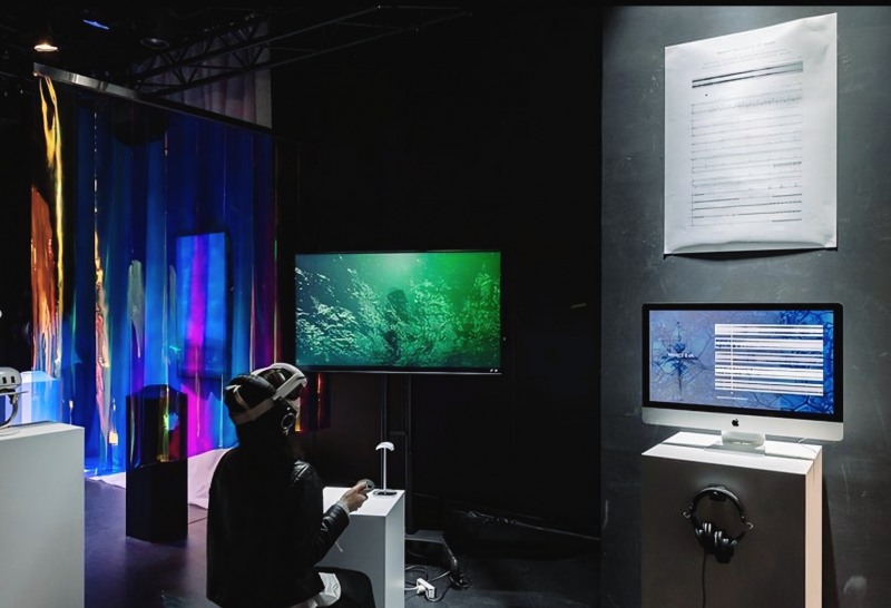 사진설명= 작품 ‘소리의 경계 너머(Beyond the Limits of Sound) 시연 장면