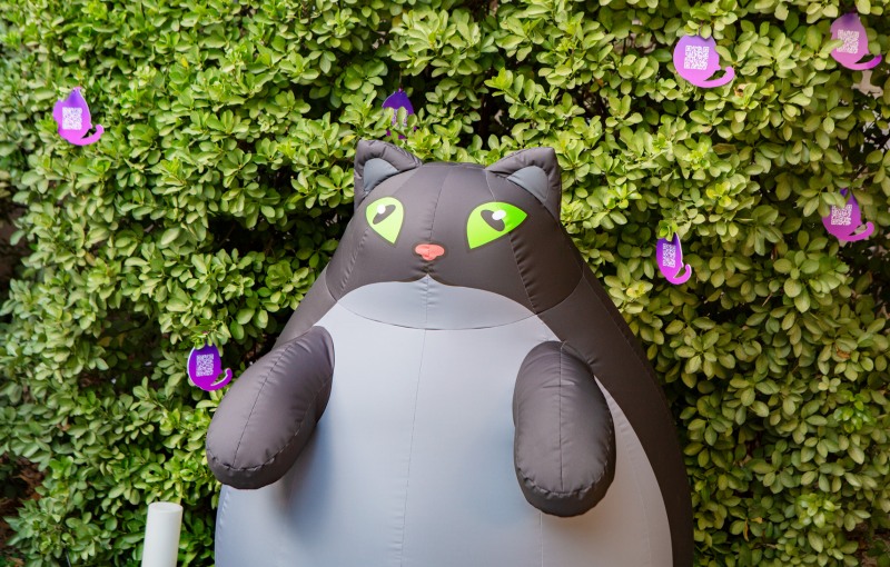 '슈퍼바이브 게임 라운지 in 성수'에 숨겨진 캐릭터 '뚱냥이'(제공=넥슨).