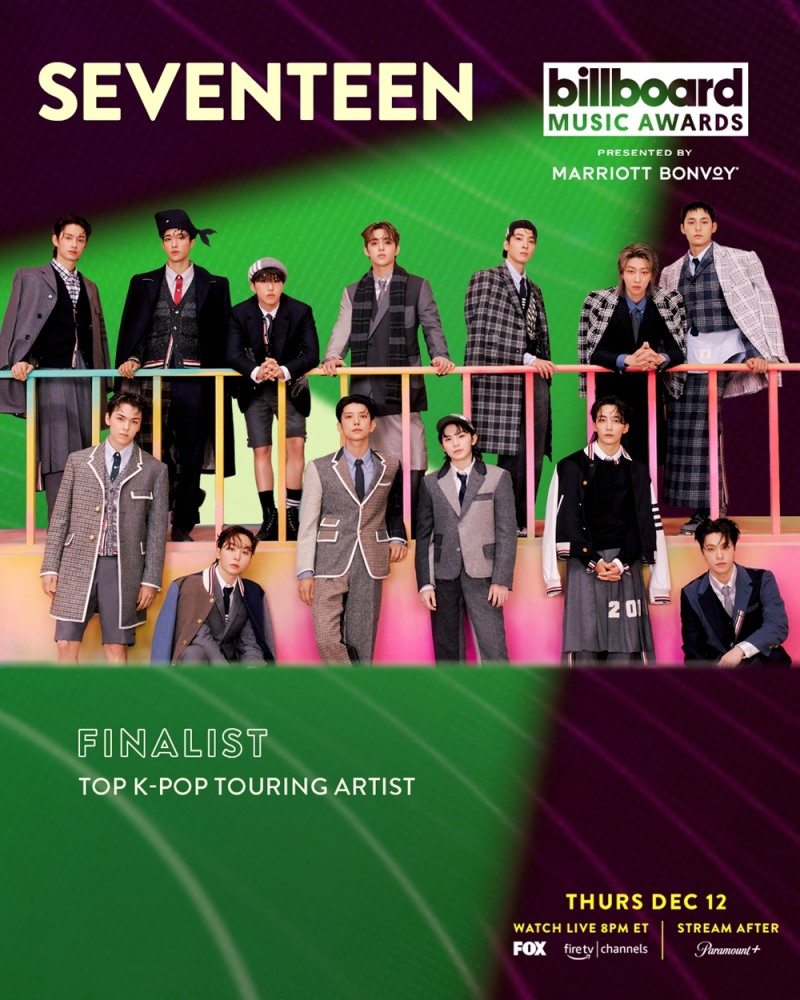 세븐틴, 美 ‘2024 빌보드 뮤직 어워드’ 톱 K-팝 투어링 부문 노미네이트…올해 美 시상식 두 번째 트로피 도전