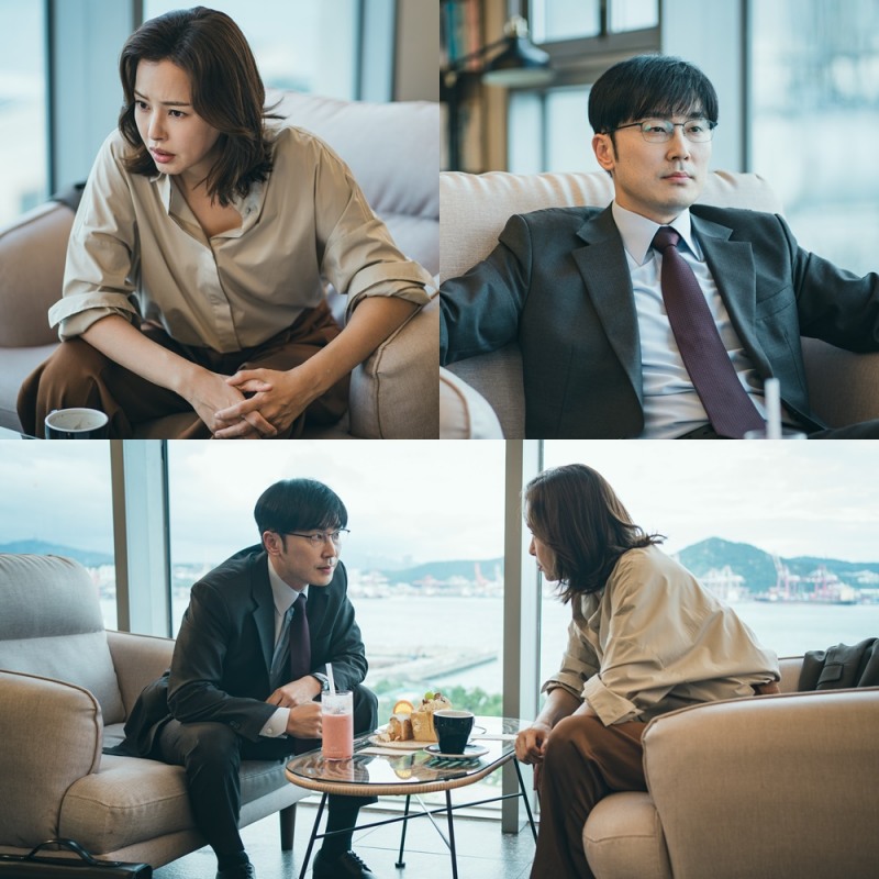 ‘열혈사제2’ 복잡 미묘 이하늬X음흉 미소 서현우, 은밀한 독대 현장 공개