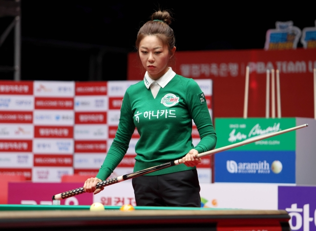 2승을 수확해 하나카드 승리에 앞장선 김가영