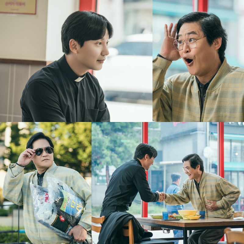 ‘열혈사제2’ 김남길X김성균, 눈빛만 봐도 통한다…놀라운 호흡으로 유행어 연기도 척척