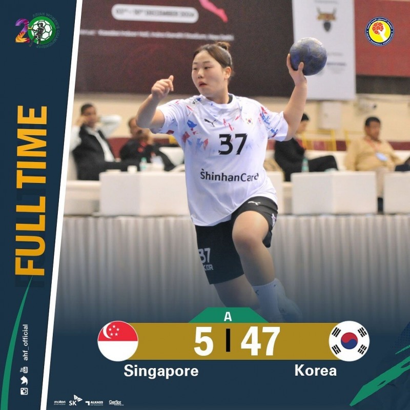 차서연이 슛 동작하고 있다. / 사진제공=아시아핸드볼연맹