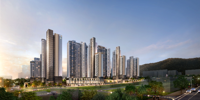 DL이앤씨, 아크로 리츠카운티 단지 투시도. ⓒ DL이앤씨