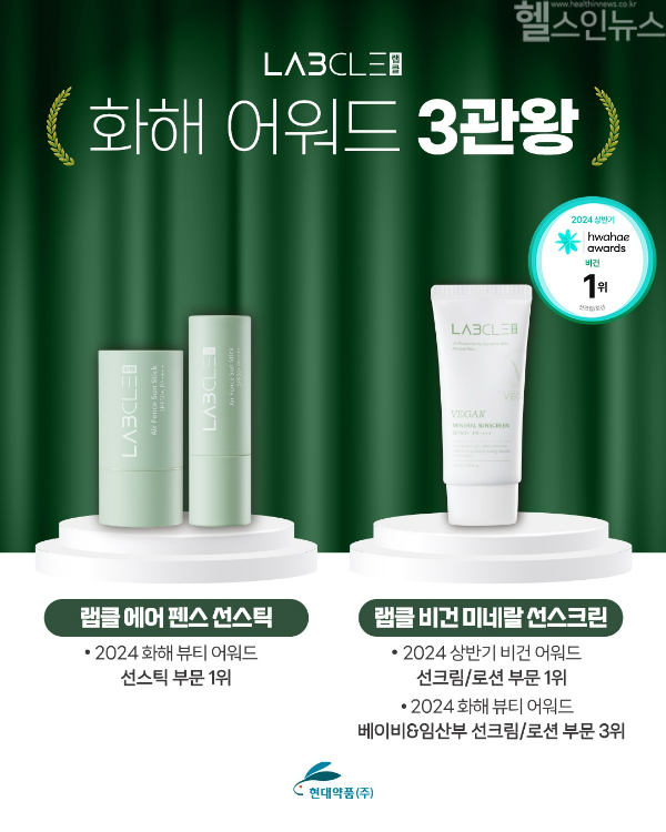 현대약품 랩클 2024 화해 어워드 3관왕 수상 홍보물 (현대약품 제공)