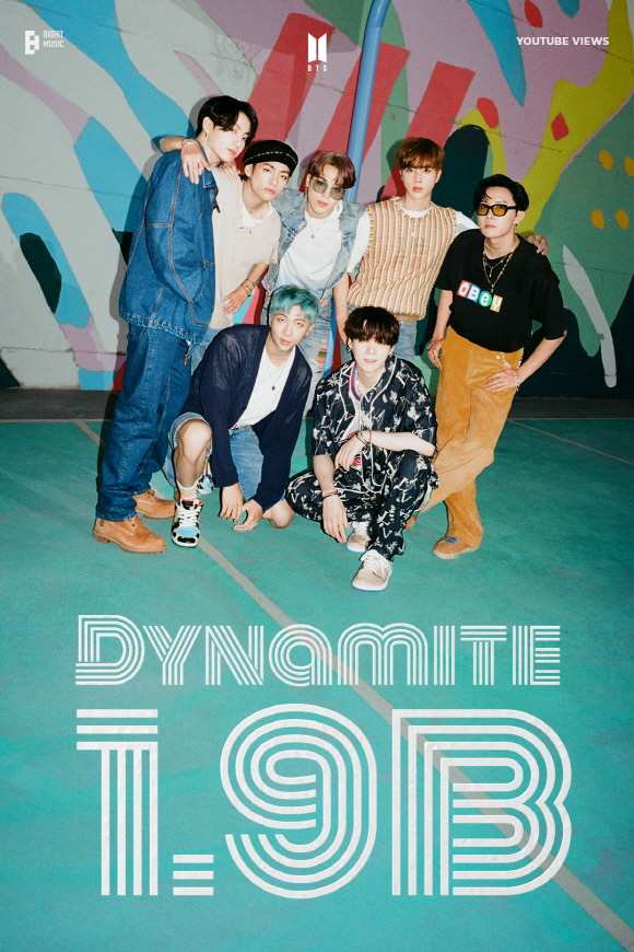 BTS, ‘Dynamite’ 뮤직비디오 19억 뷰 돌파…팀 통산 첫 기록