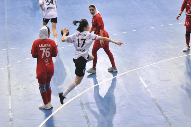 이란전 전지연의 슛모습 / 사진제공=아시아핸드볼연맹