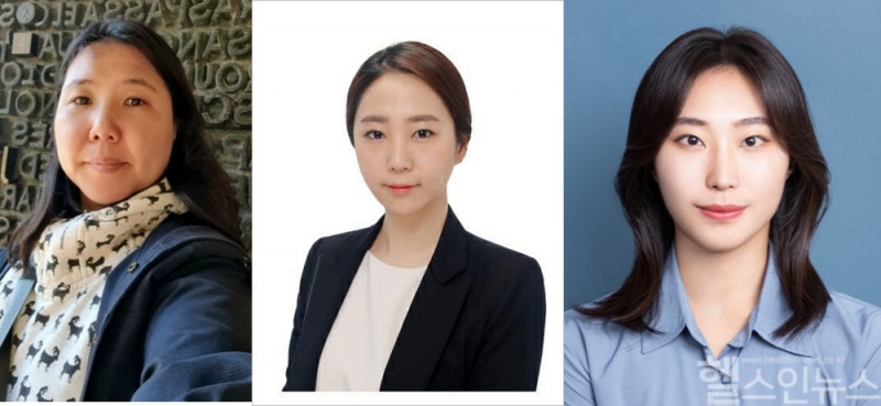 ‘2024 의학기자상’ 수상자. (왼쪽부터) 중앙일보헬스미디어 권선미 기자, 연합뉴스 김잔디 기자, 헬스조선 이슬비 기자 (한국의학바이오기자협회 제공)