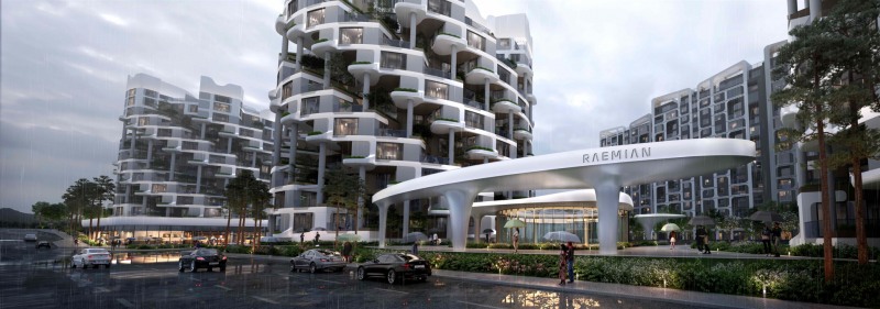 래미안 글로우힐즈 한남 원형 타워의 플로랄 리프 게이트