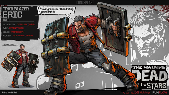 '워킹데드: 올스타즈' 신규 생존자 '개척자 에릭'. 자료 제공 : 컴투스홀딩스