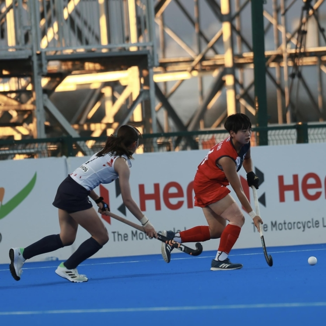 한국과 일본의 경기 모습